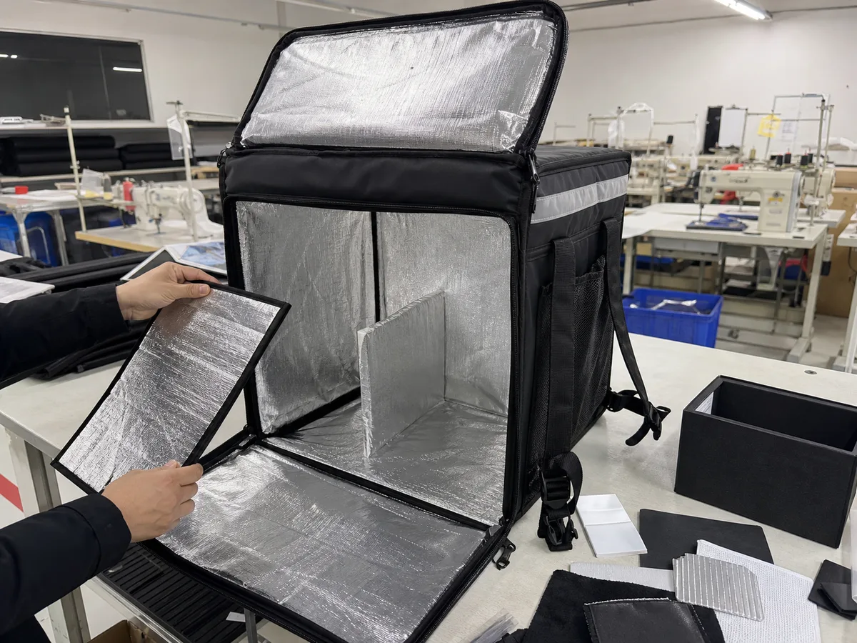 Insulated delivery bag manufacturer factory phone photo