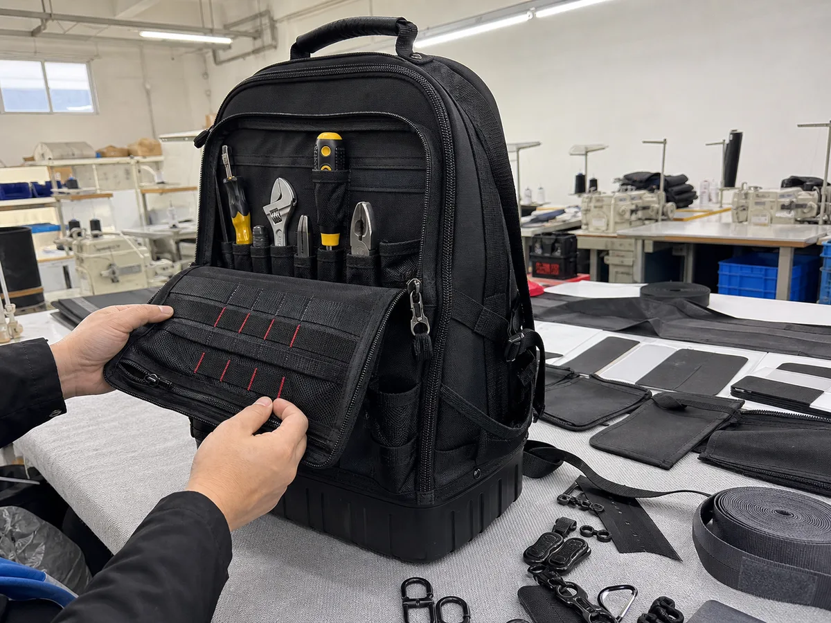 Custom tool bag manufacturer factory phone photo